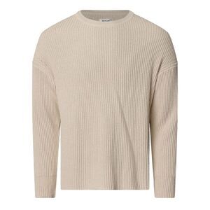 Replay Mens Ribbed Crew Neck Sweater / Cream